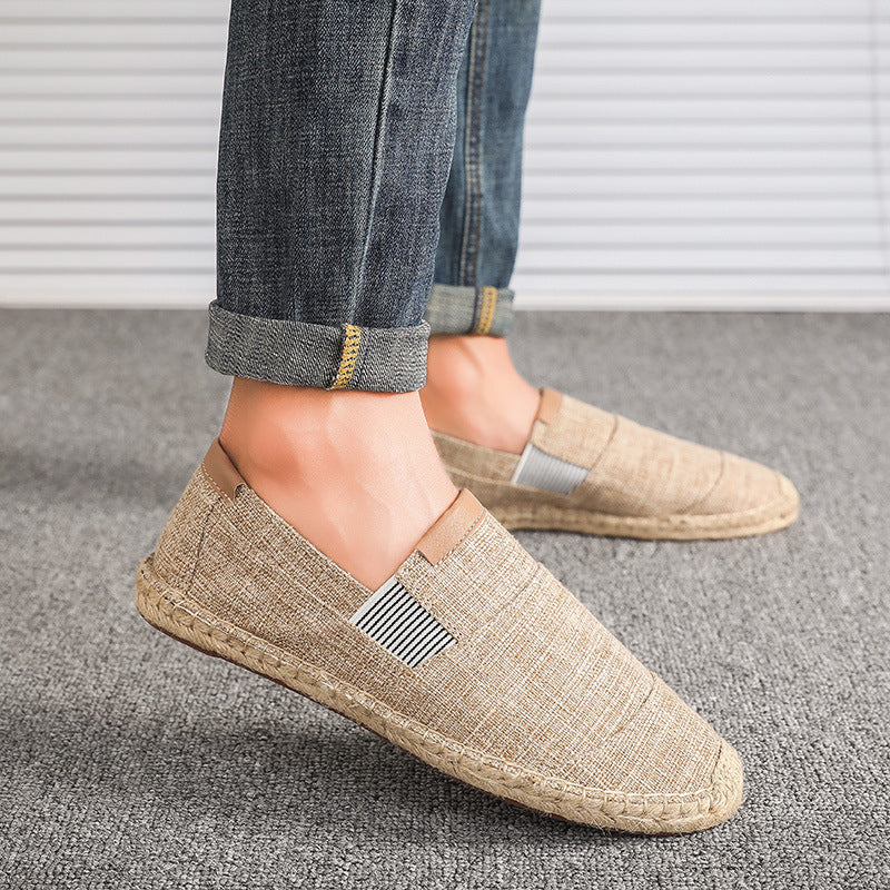 Herren Espadrilles – Bequem & Atmungsaktiv – Rutschfeste Jutesohle – Slip-On Design