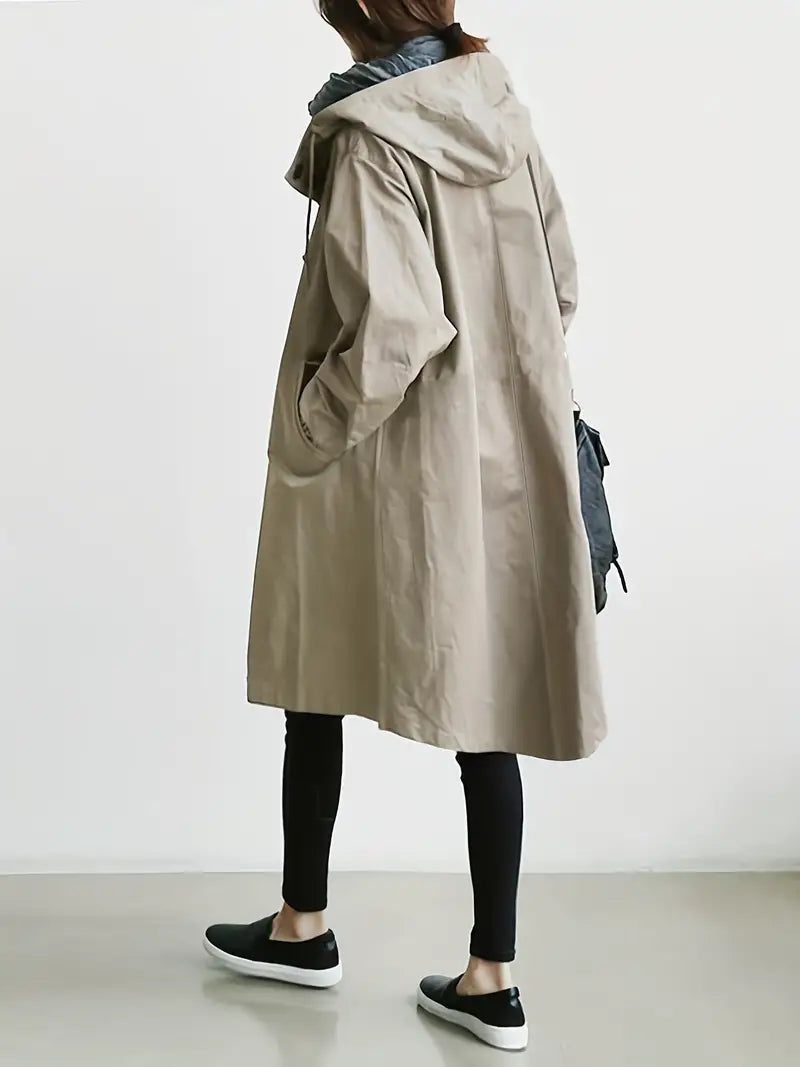 Wasserdichte Damen-Outdoor-Regenjacke mit Kapuze