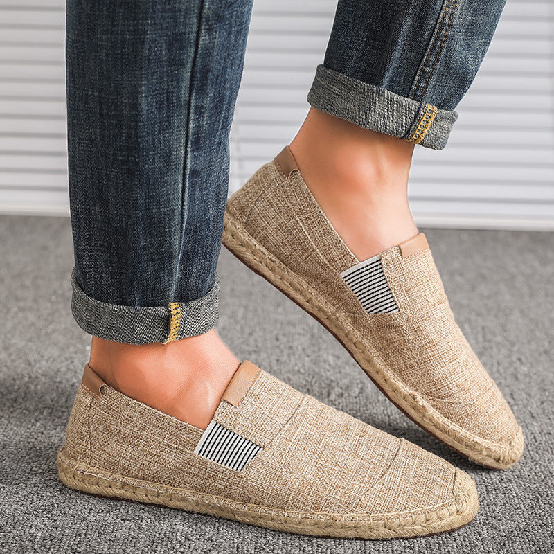 Herren Espadrilles – Bequem & Atmungsaktiv – Rutschfeste Jutesohle – Slip-On Design