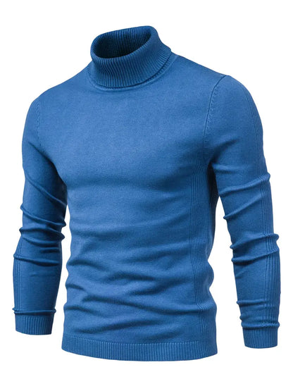 Herren Rollkragenpullover – Strick – Figurbetont – Langarm – Klassisch & Elegant