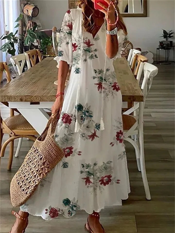 Heidi – Sommerliches Maxi-Kleid aus Baumwolle