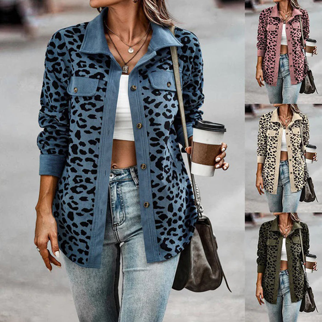 Trendy Leopardprint-Jacke – Wintermode für Damen