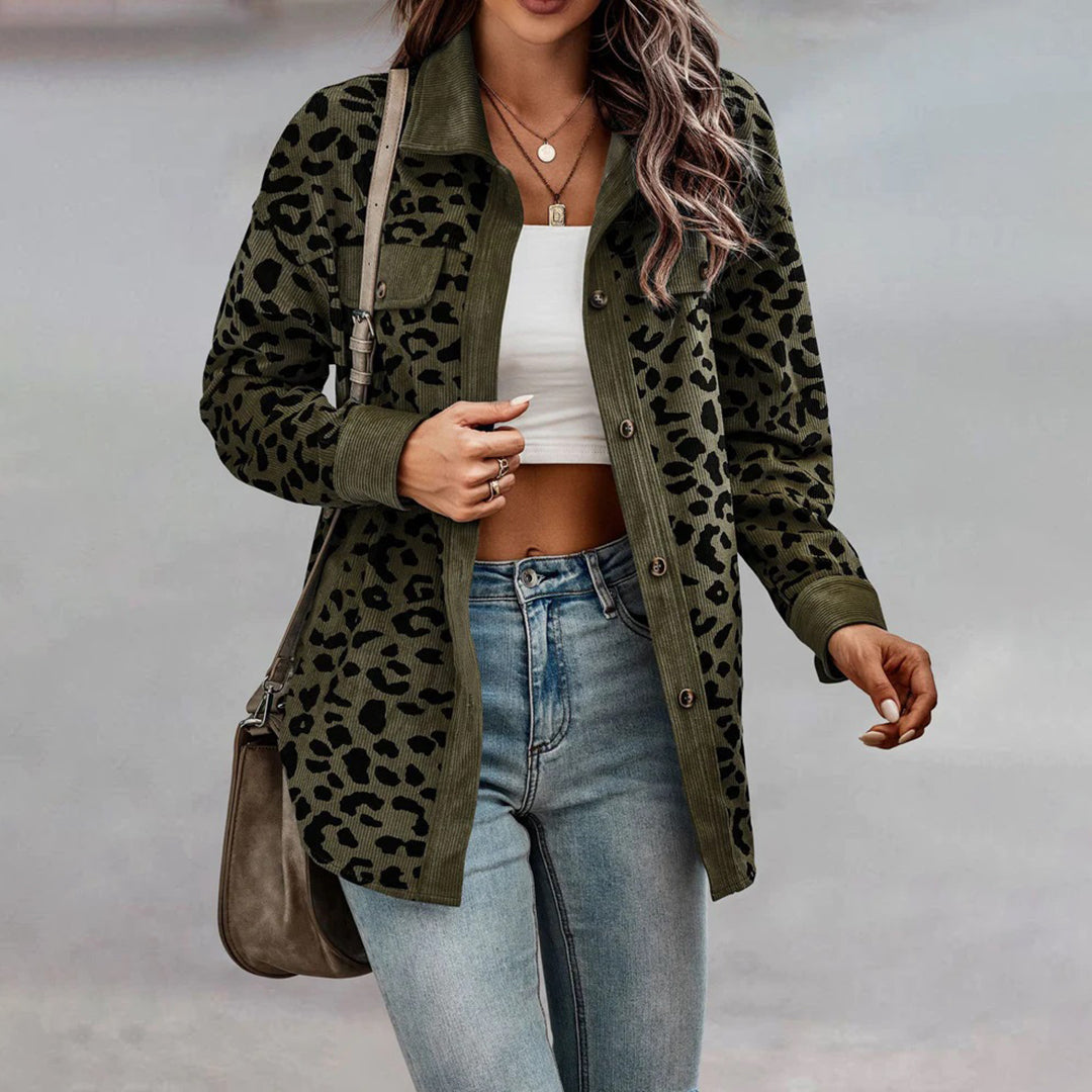 Trendy Leopardprint-Jacke – Wintermode für Damen