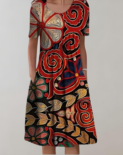 Damen Sommerkleid mit Print – Leichtes Freizeitkleid