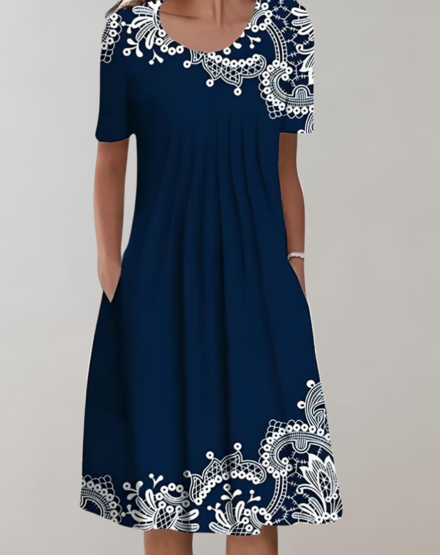 Damen Sommerkleid mit Print – Leichtes Freizeitkleid