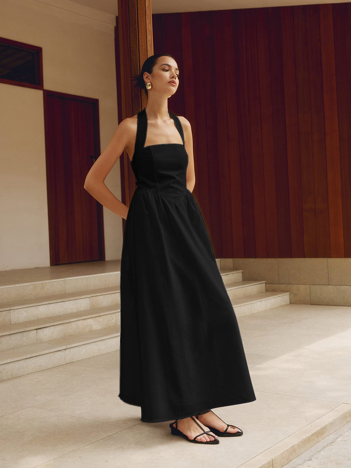 Halfter Maxi Kleid für Damen