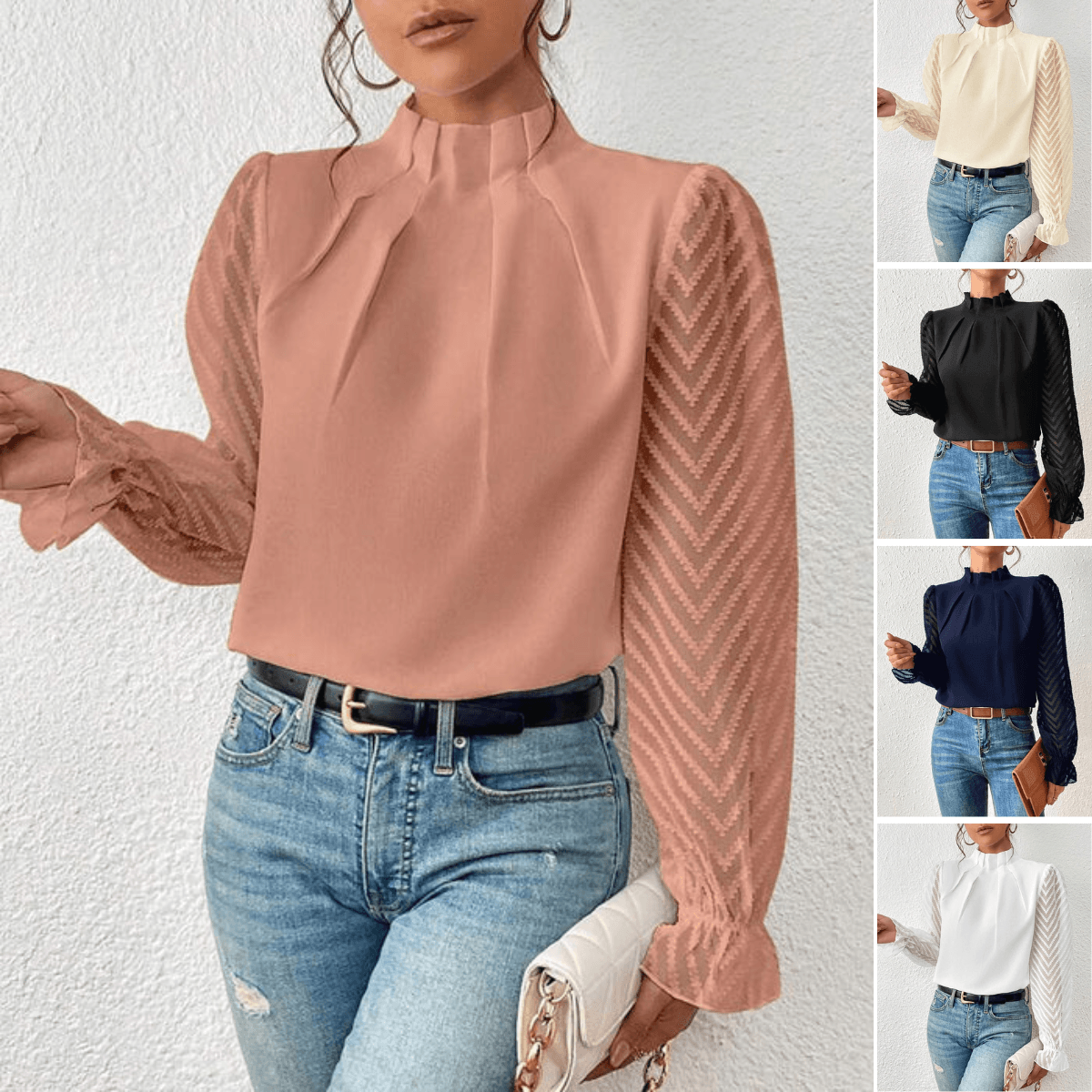 Zweiteiliges Chiffon Top für Damen – Elegante Sommermode