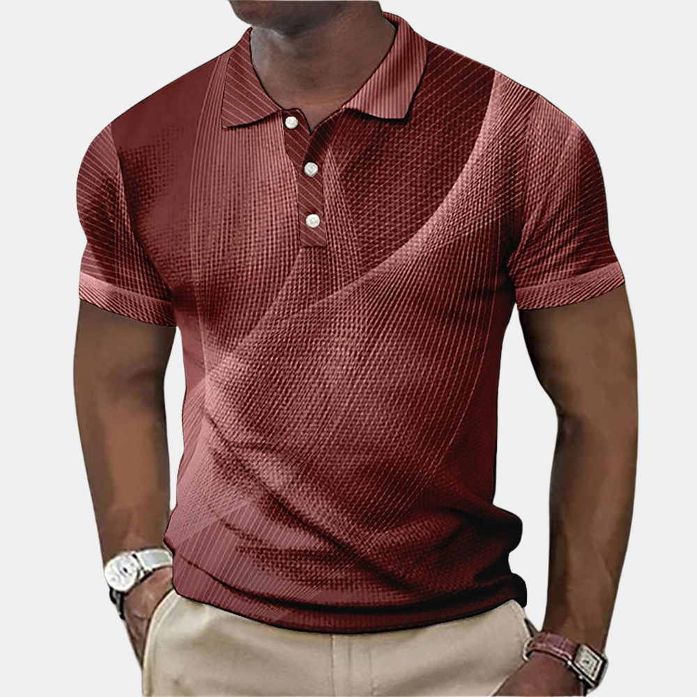 Herren Poloshirt - Slim Fit - Kurzarm mit Knopfleiste - Strukturierte Baumwolle