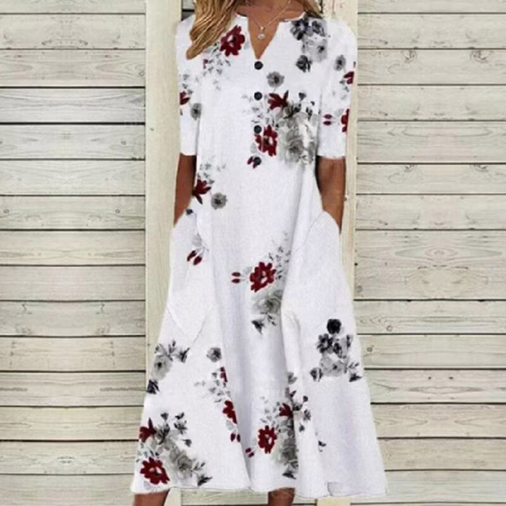 Destiny - Weiße Blumen Kleid