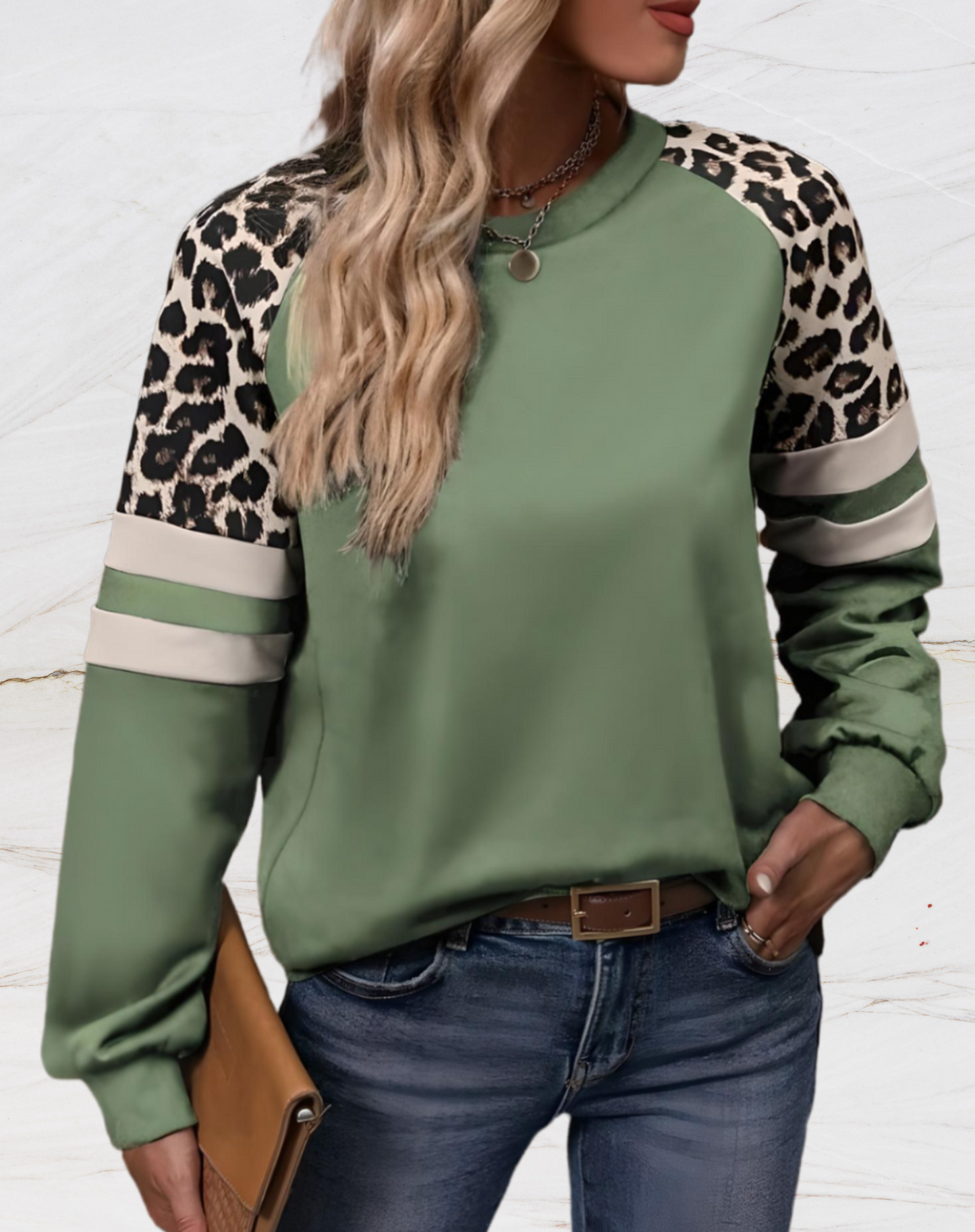 Elonysa - Oversize Pullover mit Leopardenmuster