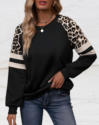 Elonysa - Oversize Pullover mit Leopardenmuster