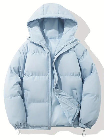 Damen Pufferjacke – Warm Gefüttert – Mit Kapuze – Wind- & Wasserabweisend – Steppdesign