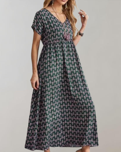 Lange Damen Sommerkleid - Maxikleid aus leichter Stoff