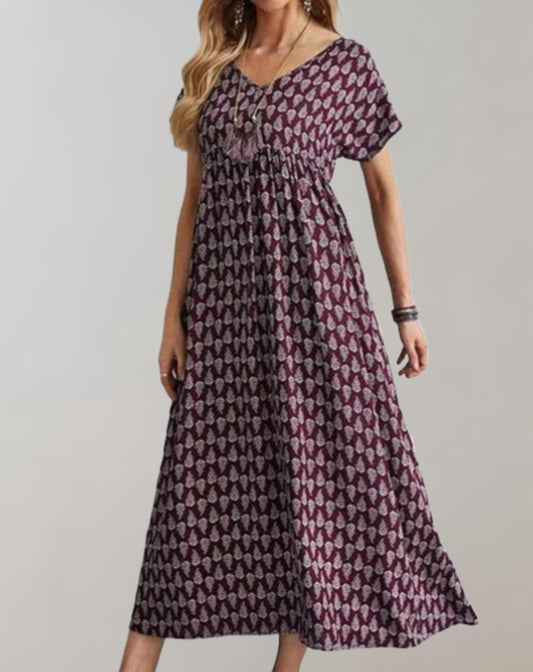 Lange Damen Sommerkleid - Maxikleid aus leichter Stoff