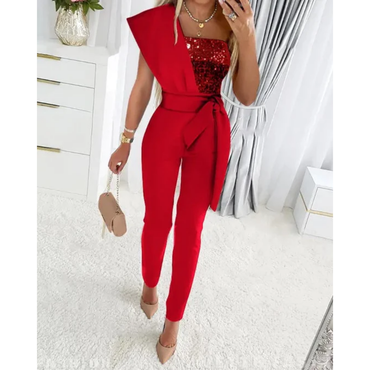 Glitzernde Damen Jumpsuit für Party und Glamour