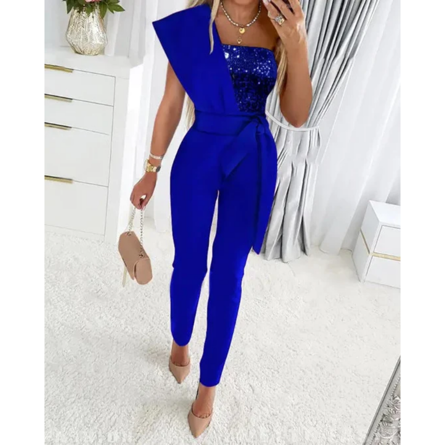 Glitzernde Damen Jumpsuit für Party und Glamour