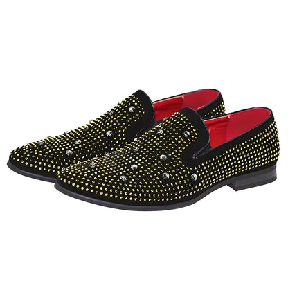 Herren Slipper - Verziert mit Nieten - Elegantes Design - Rutschfeste Sohle