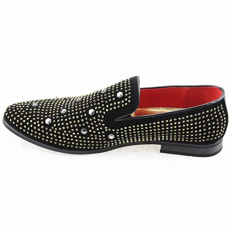 Herren Slipper - Verziert mit Nieten - Elegantes Design - Rutschfeste Sohle