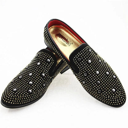 Herren Slipper - Verziert mit Nieten - Elegantes Design - Rutschfeste Sohle