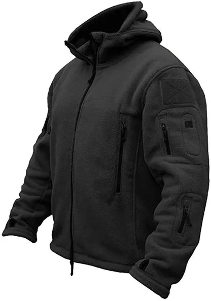 Taktische fleecejacke mit kapuze für herren