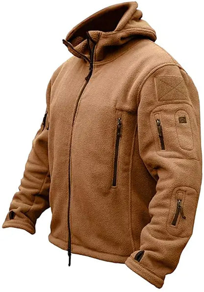 Taktische fleecejacke mit kapuze für herren