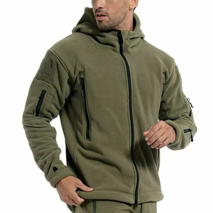 Taktische fleecejacke mit kapuze für herren