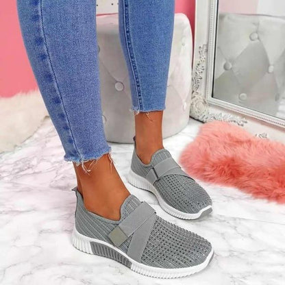 Slip-On Damen-Sneaker mit Klettverschluss – Bequeme Freizeitschuhe