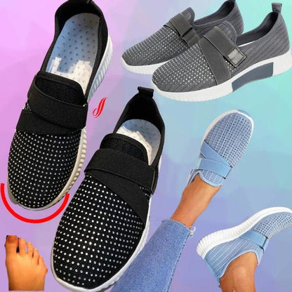 Slip-On Damen-Sneaker mit Klettverschluss – Bequeme Freizeitschuhe