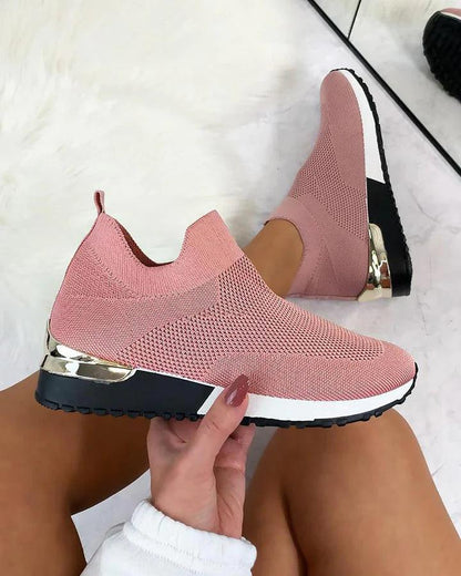 Orthopädische Slip-On Damen-Sneaker mit Mesh-Obermaterial