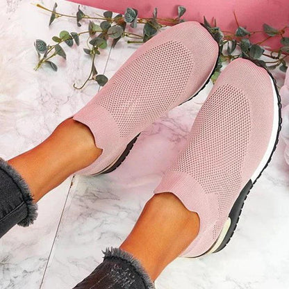 Orthopädische Slip-On Damen-Sneaker mit Mesh-Obermaterial