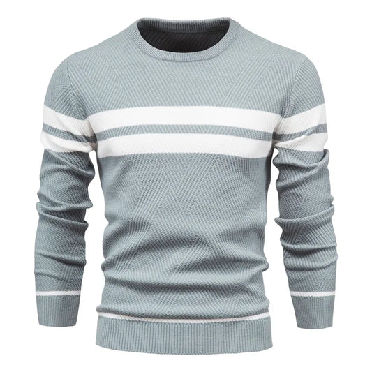 Herren Strickpullover - Rundhals - Strukturmuster - Gerippte Bündchen - Alltagstauglich