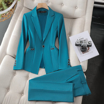 Damen Hosenanzug – Maßgeschneiderter Blazer & gerade Hose – Elegant & Business