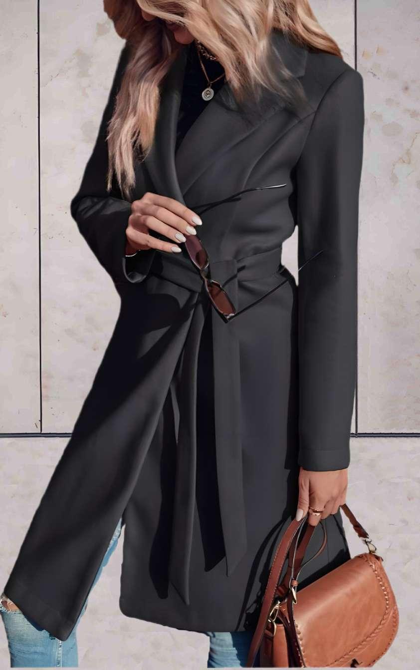 Damen Trenchcoat - Doppelreihig mit Gürtel - Knielang - Eleganter Tailored Fit