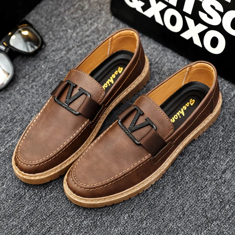 Herren Loafer – Echtleder – Klassisches Slip-On Design – Robuste Sohle für Komfort