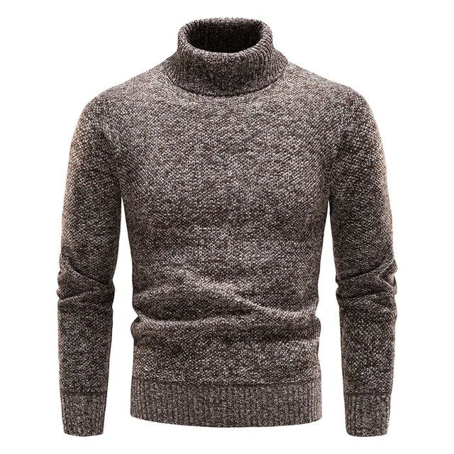 Herren Rollkragenpullover – Strick – Taillierte Passform – Weiches & Warmes Material