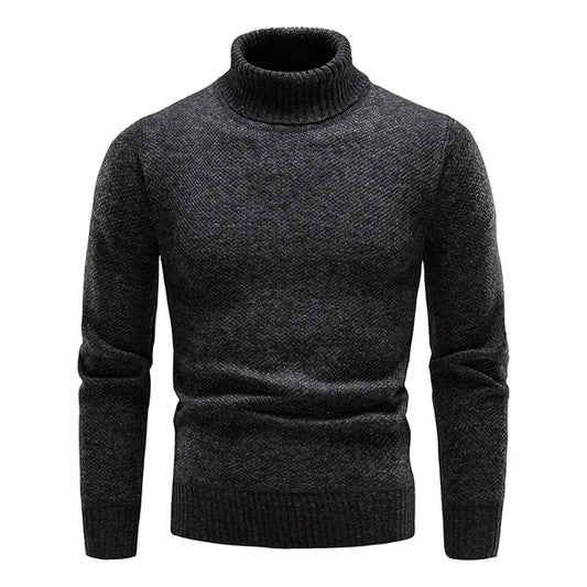 Herren Rollkragenpullover – Strick – Taillierte Passform – Weiches & Warmes Material