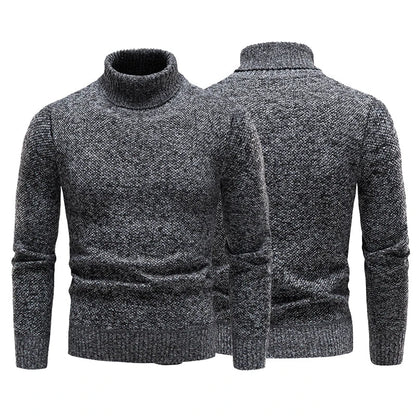 Herren Rollkragenpullover – Strick – Taillierte Passform – Weiches & Warmes Material