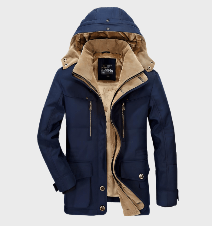 Herren Winter Parka – Warm Gefüttert – Abnehmbare Kapuze – Winddicht mit Taschen