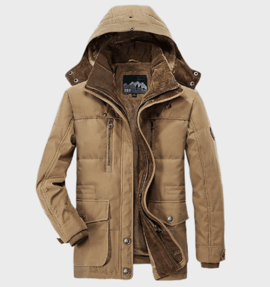 Herren Winter Parka – Warm Gefüttert – Abnehmbare Kapuze – Winddicht mit Taschen