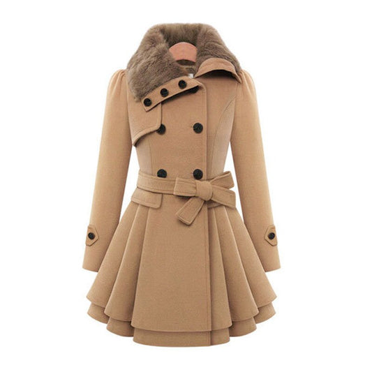 Warmer winter-trenchcoat für damen