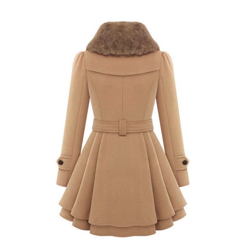 Warmer winter-trenchcoat für damen