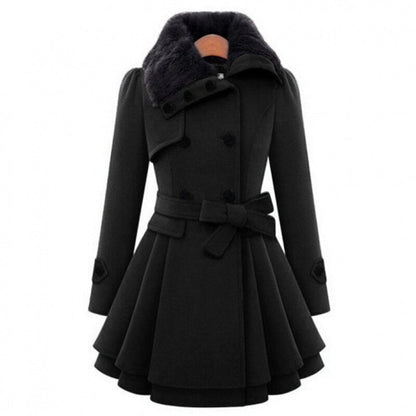 Warmer winter-trenchcoat für damen