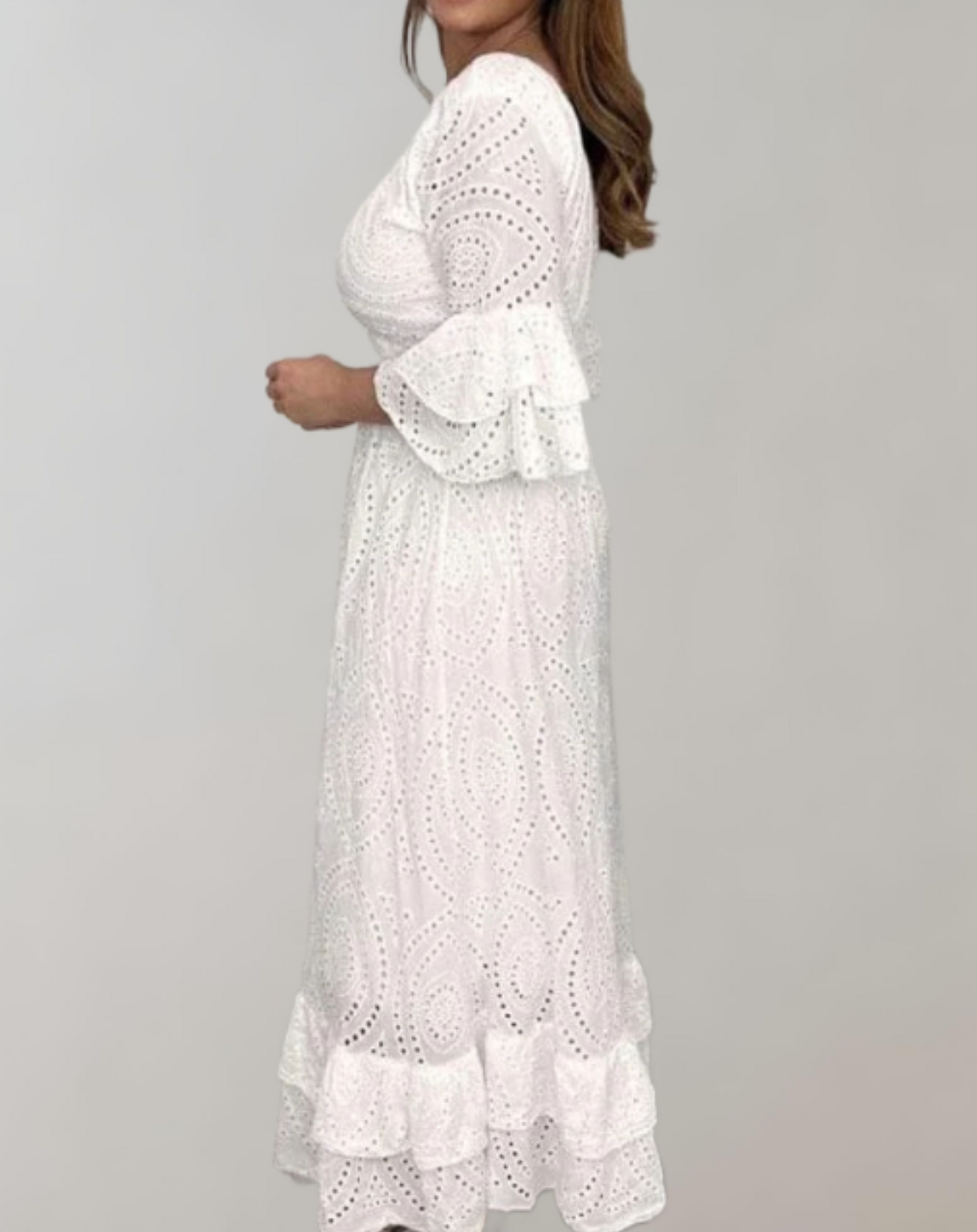 Damen Sommerkleid mit V-Ausschnitt - Leichtes Freizeitkleid