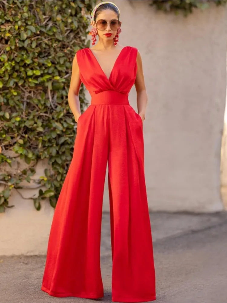 Viva Damen Jumpsuit – Elegante Freizeitkleidung aus Polyester