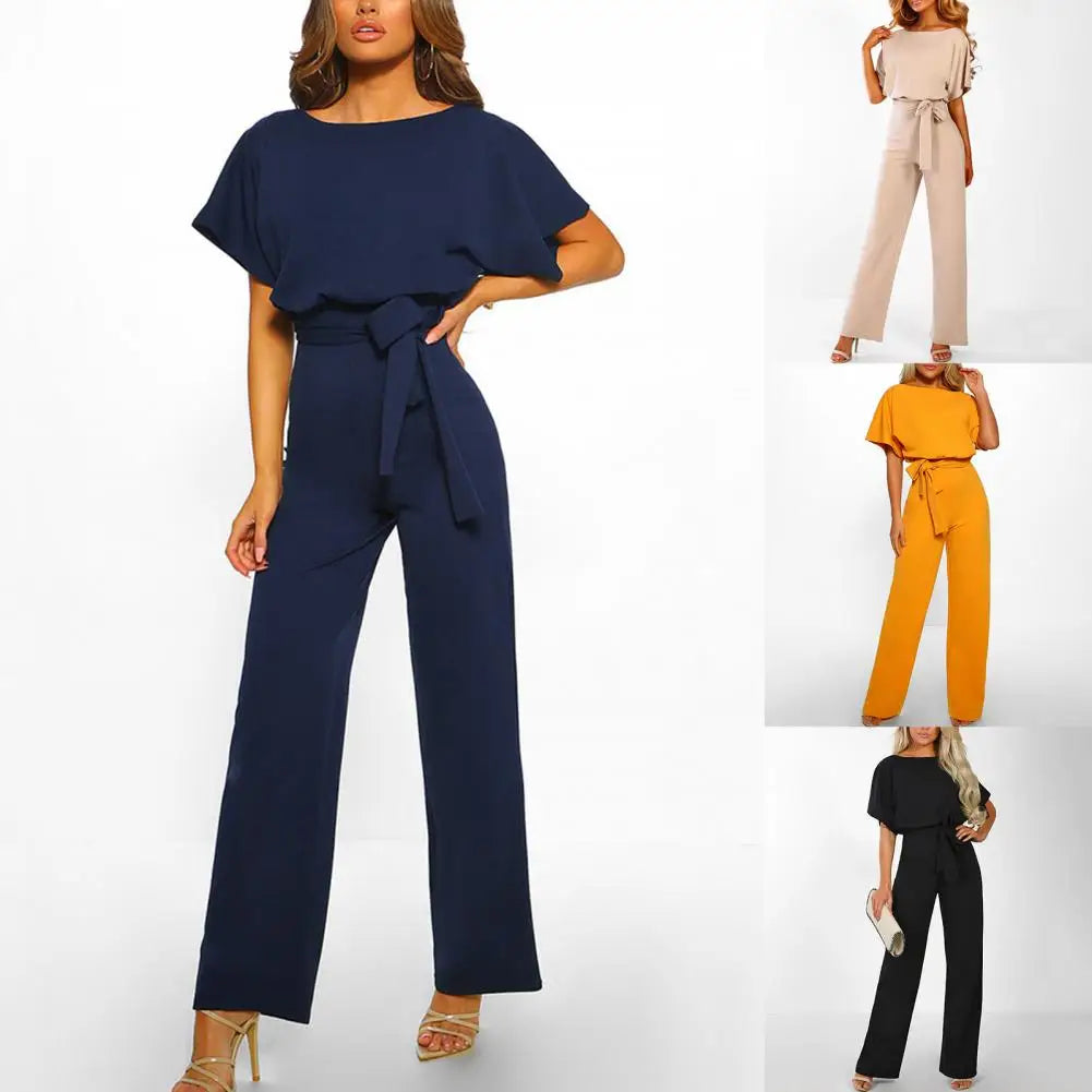 Eleganter Slim Fit Jumpsuit mit Gürteldetail