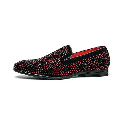 Herren Slipper - Elegantes Design - Strassverzierung - Bequeme Slip-On Loafer