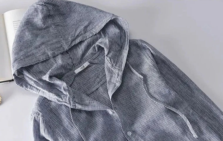 Langarmshirt mit kapuze für herren