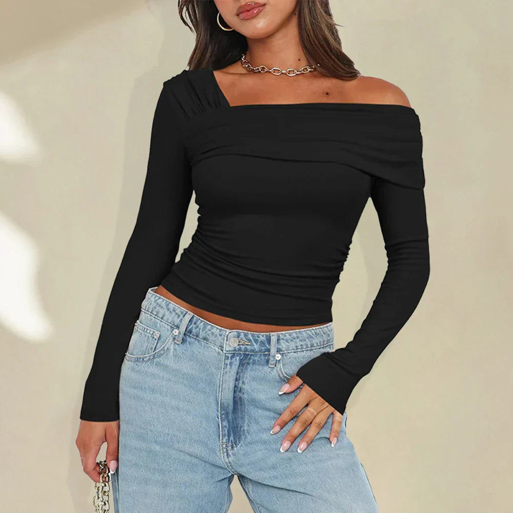 Damen Off-Shoulder Top aus Polyester für eleganten Look