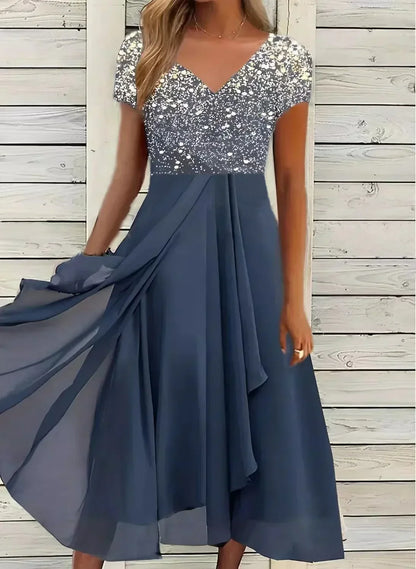 Elegante Chiffon Kleid für Damen - Festliche Anlässe