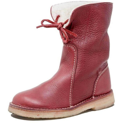 Winterstiefel im vintage-stil für damen